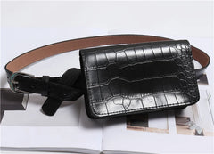 Animal Print Waist Pack Snake Skin Waist Belt High Female Purse T