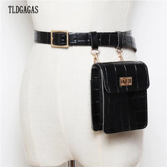 Animal Print Crocodile Pattern Waist Bag for Women