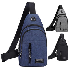 Canvas Chest Bag Small Crossbody Streetwear Fanny Pack Multifunction Mini Belt
