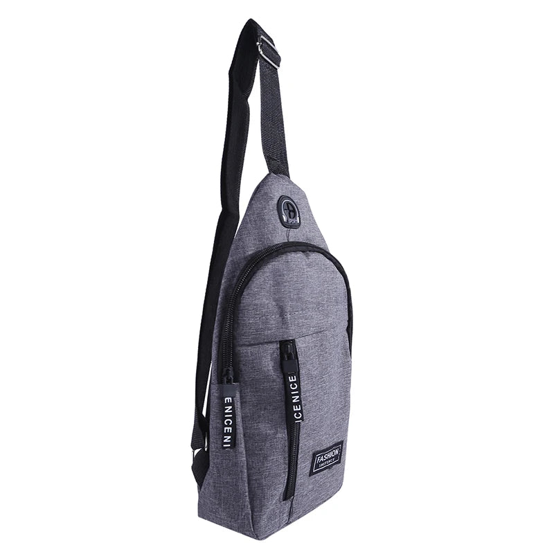 Canvas Chest Bag Small Pack Men Women Crossbody Streetwear Fanny Pack