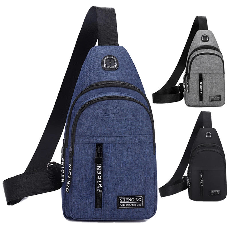 Canvas Chest Bag Small Crossbody Streetwear Fanny Pack Hip Hop Belt