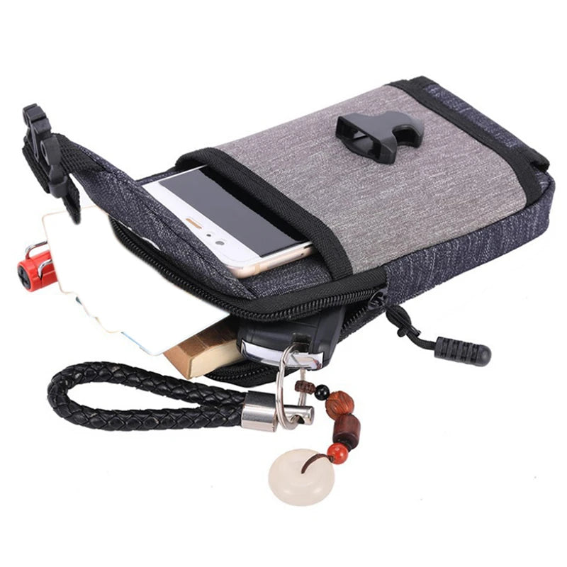 Men's Waist Pack Travel Purse Waterproof Belt Zipper Tactical Fanny Pack