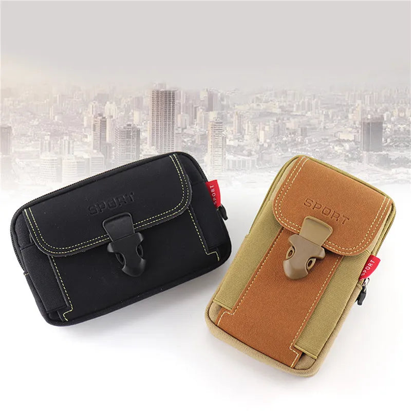Waist Pack Men's Casual Bag Travel Purse Waterproof Belt Zipper