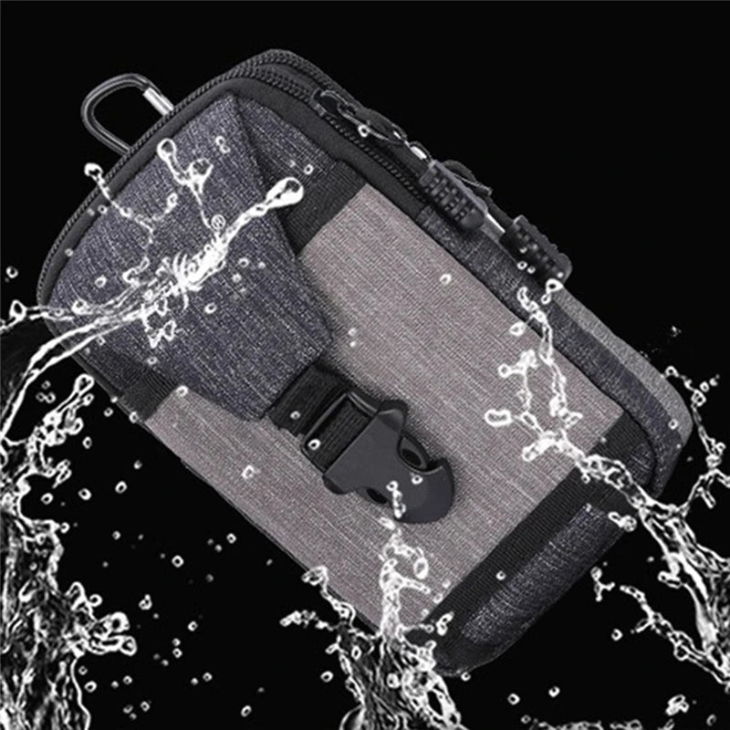 Men's Waterproof Waist Pack Travel Purse Zipper Sport Bag