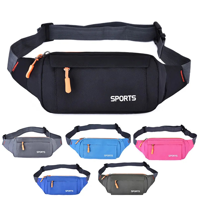 Waterproof Waist Pack Phone Holder Gym Fitness Travel Pouch Pink