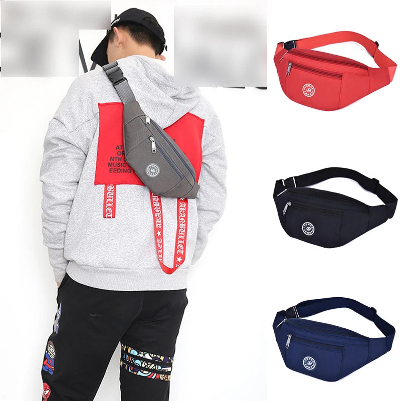 Waist Packs Men Women Unisex Belt Money Pouch Wallet Zip Travel Hiking