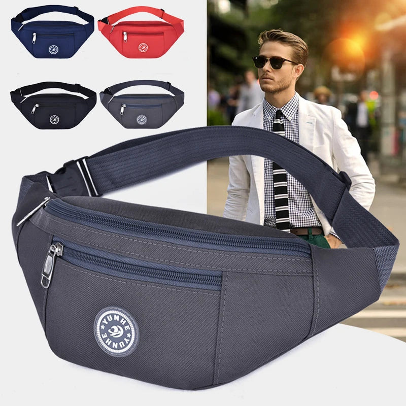 Waist Packs Men Women Unisex Belt Money Pouch Wallet Zip Travel