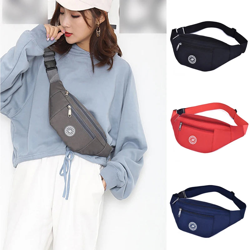 Waist Packs Men Women Unisex Belt Money Pouch Wallet Zip Travel Hiking