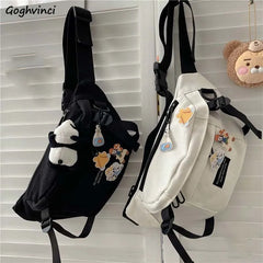 Unisex Large Capacity Harajuku Cross-body Canvas Bag