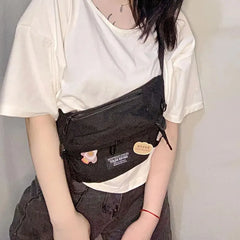 Unisex Large Capacity Harajuku Cross-body Canvas Bag