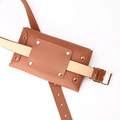 Women Leather Adjustable Belt Bag Waist Pack Wallet