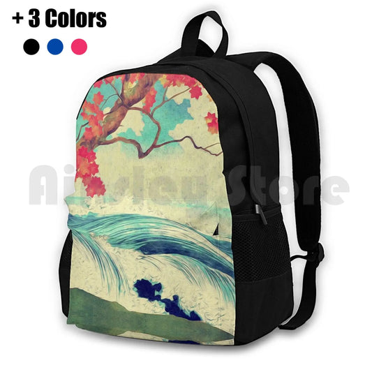 Outdoor Hiking Backpack Waterproof Camping Travel Ocean Shore