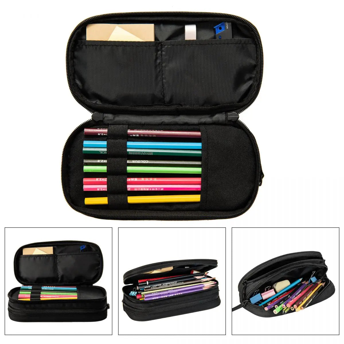 Zipper Pencil Case Cosmetic Pouch Students Wallet Purse Bag