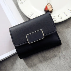 Mini All-match Leather Wallet Short Square Cute Multi-card Female Wallet