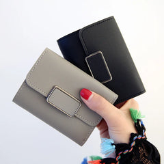 Mini All-match Leather Wallet Short Square Cute Multi-card Female Wallet