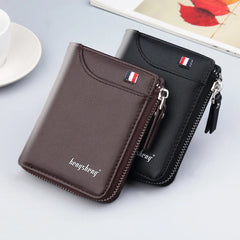 Short Casual Wallet PU Leather Small Zipper Coins Bag