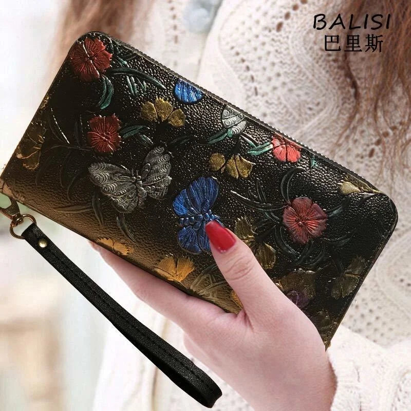 Women's Long Zipper Purse Large Capacity Handbag