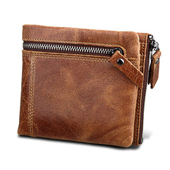 Anti-theft RFID Men's Wallet Crazy Horse Leather