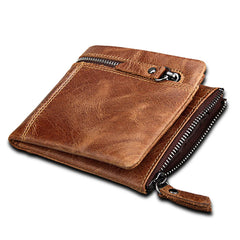 Anti-theft RFID Men's Wallet Crazy Horse Leather