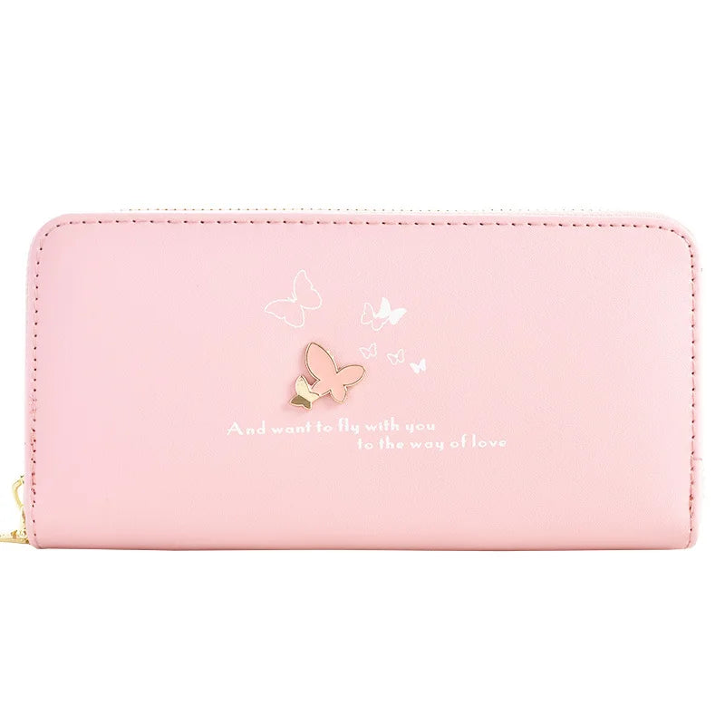 Cartoon Butterfly Long Wrist Clutch Wallet for Women