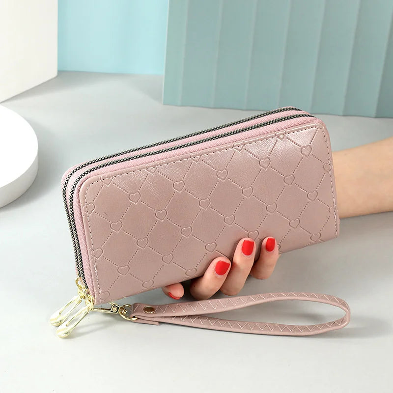 Double Zipper Wallet Women's Phone Bag High-capacity Handbag