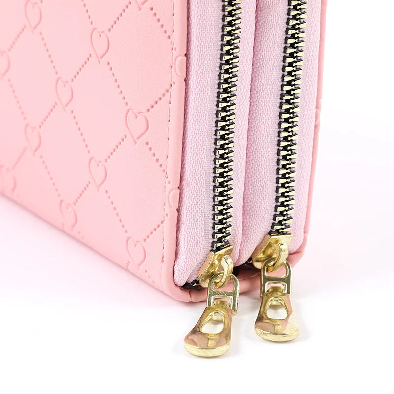 Double Zipper Wallet Women's Phone Bag High-capacity Handbag