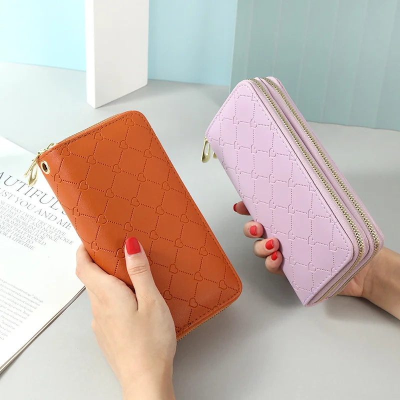 Double Zipper Wallet Women's Phone Bag High-capacity Handbag