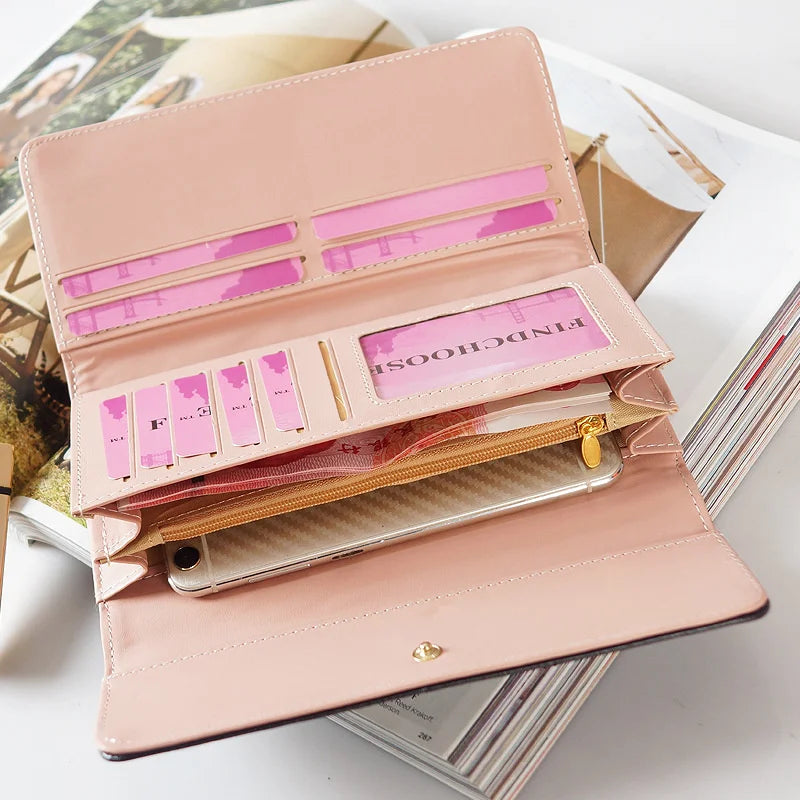 Women's Lingge Crown Wallet with Large Capacity
