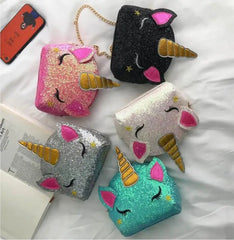 Cartoon Unicorn Sequined Shoulder Bag Purse