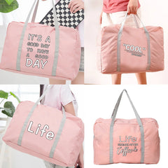 Water Proof Luggage Travel Bag Food Series Print Handbag Shoulder Pack Women Nyl