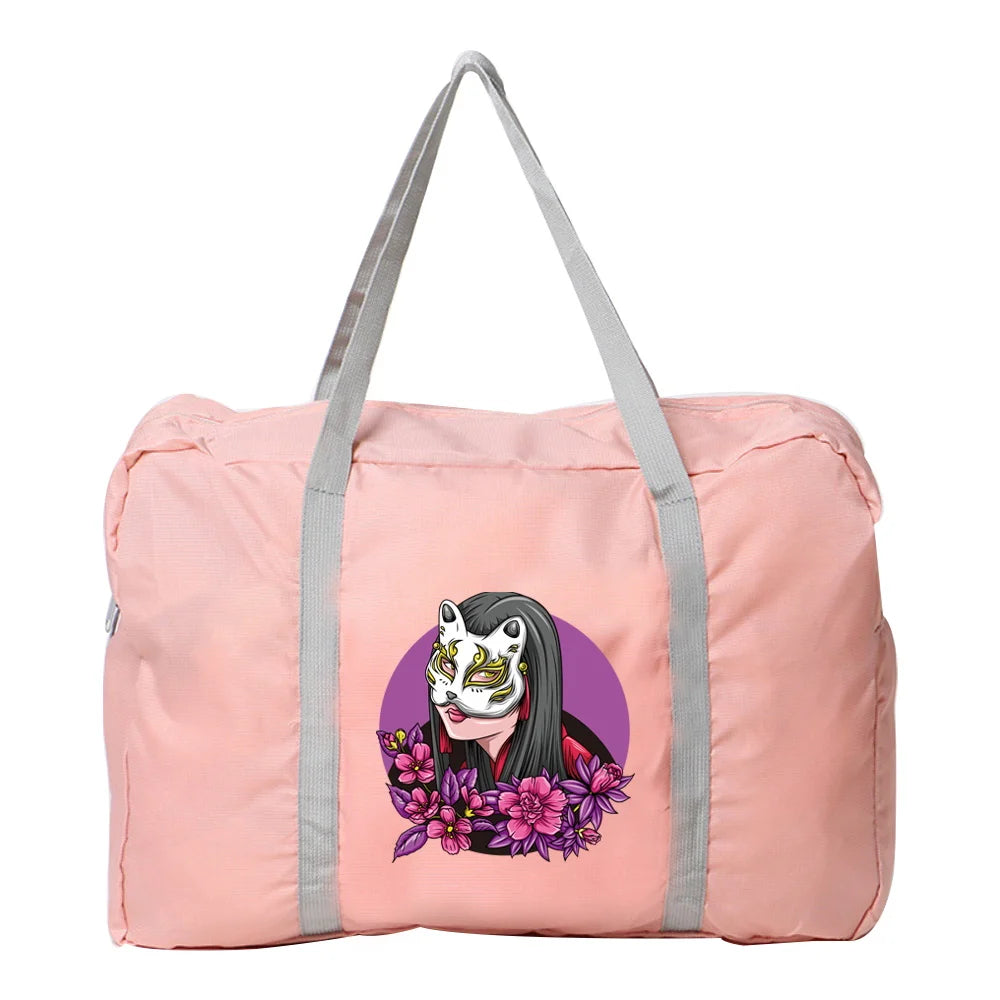 Water Proof Travel Bag Mask Series Printing Luggage Large Capacity Shoulder Pack