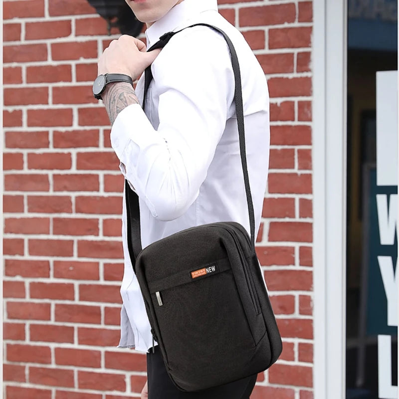 Water Resistant Crossbody Bag Shoulder Bag Casual Tablet Case Nylon Messenger Ba