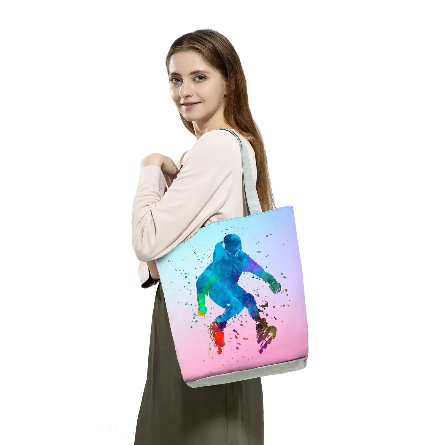 Ballet Dancer Art Print Women Handbag Gymnast Tote Gift Travel Shoulder Bag