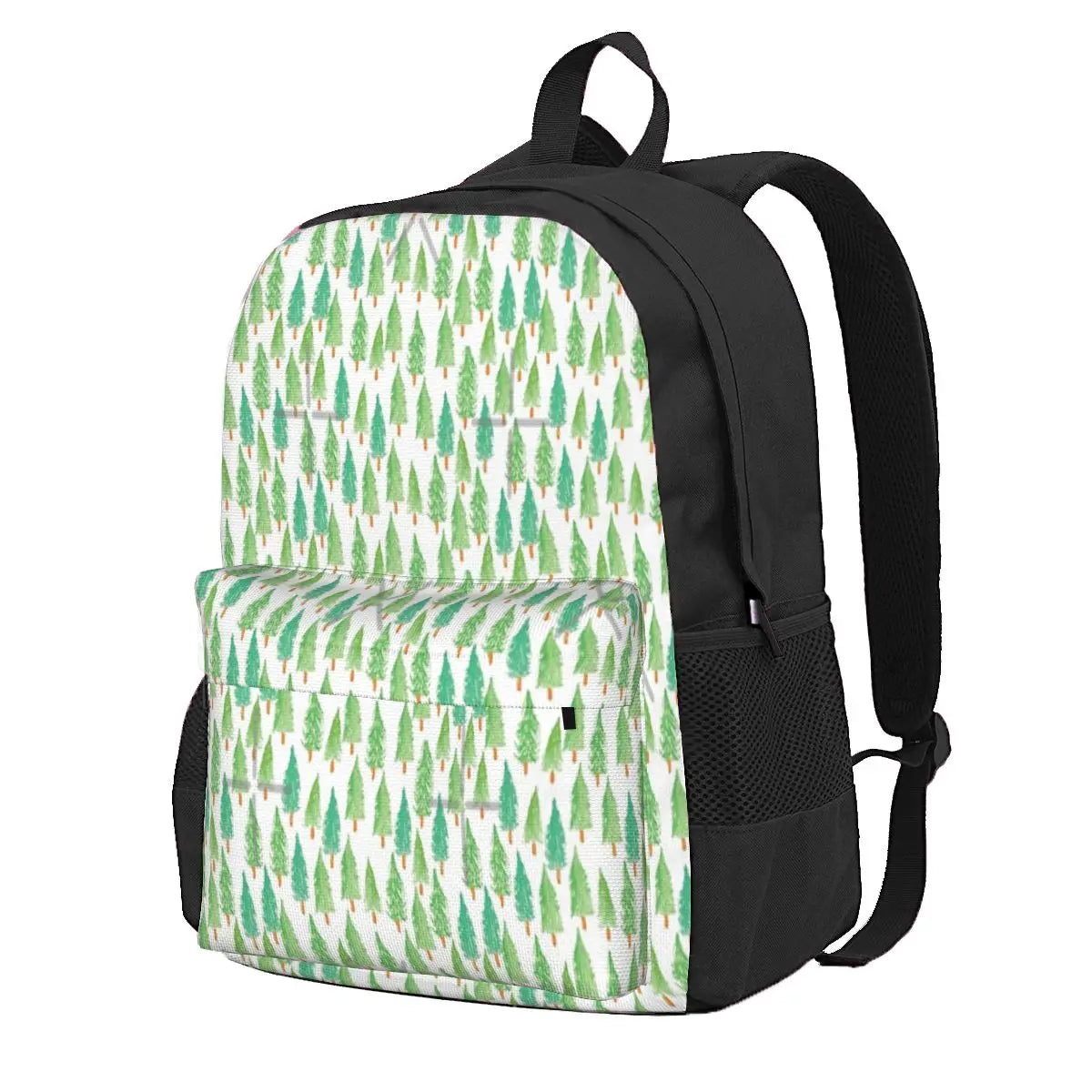 Watercolor Christmas Trees Backpacks Men's Backpacks Bags For Women