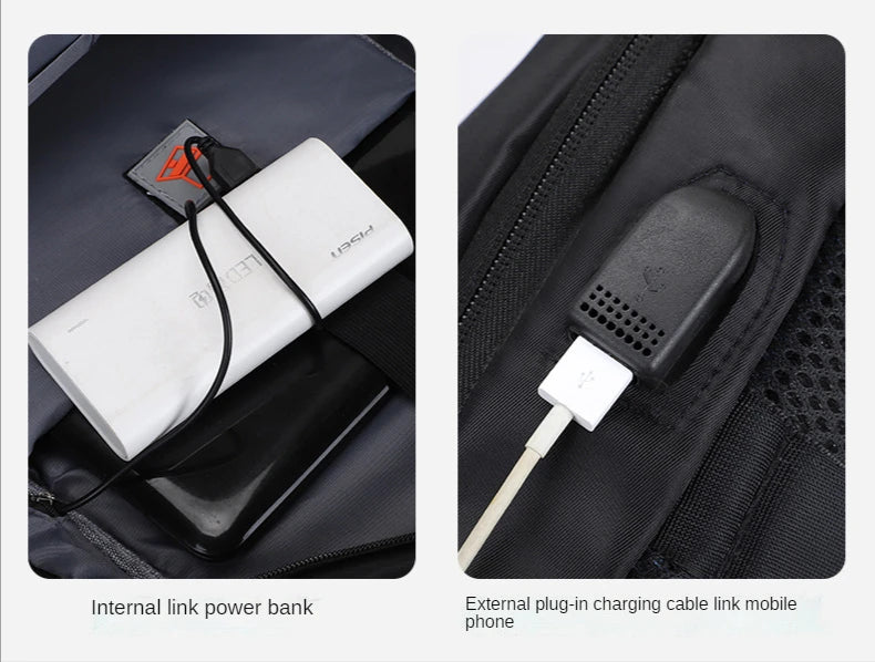 Waterproof Backpack Men School Bag Laptop Bag USB Charging Business Backpacks
