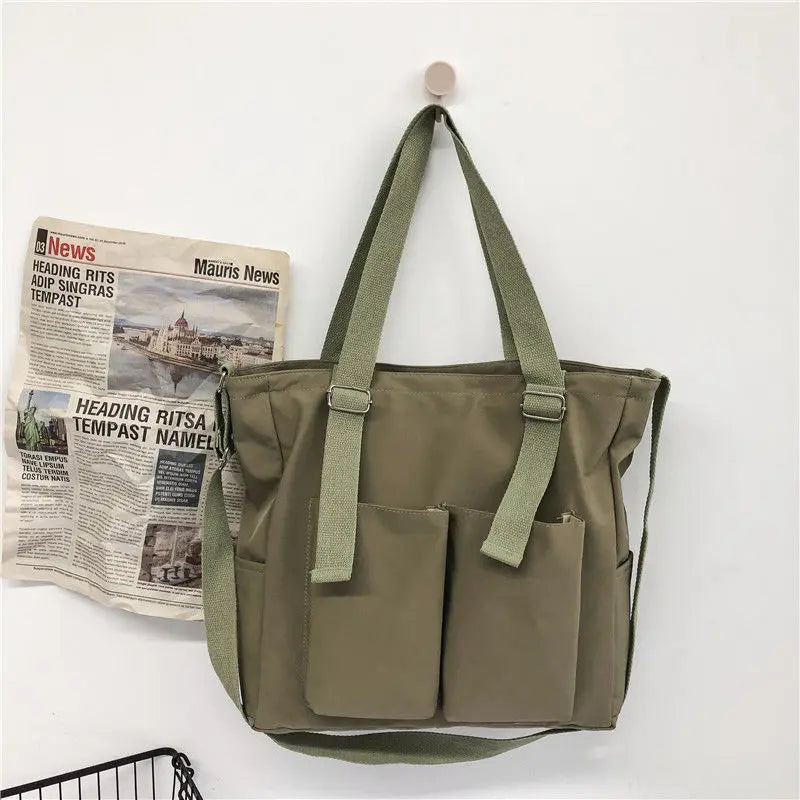 Waterproof Canvas Messenger Bag Japanese School B