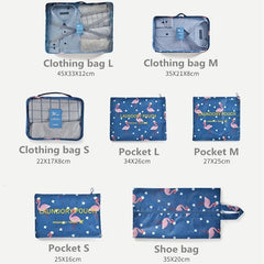 Waterproof Mesh Bag Set Travel Accessories Packing Cube Storage
