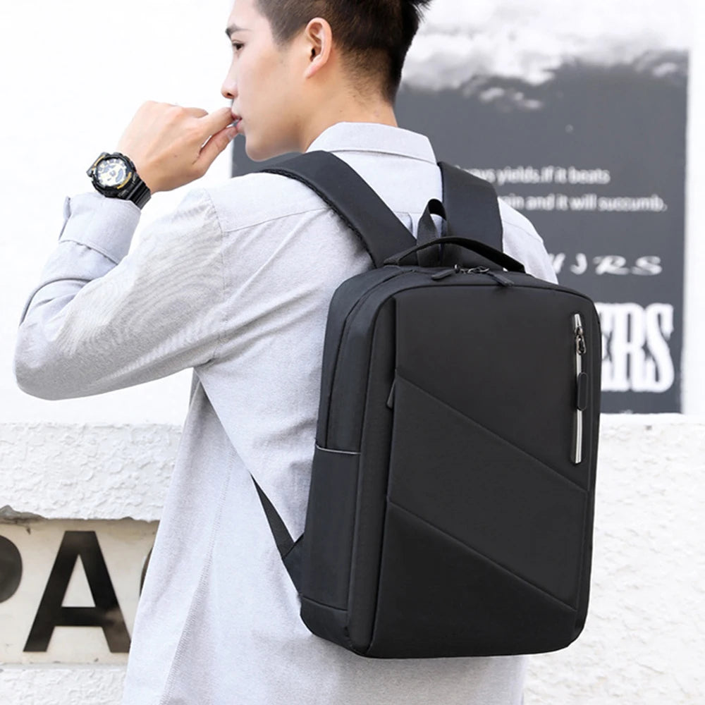 Waterproof Business Backpack Men Reflective Stylish Backpacks USB Charging Bag