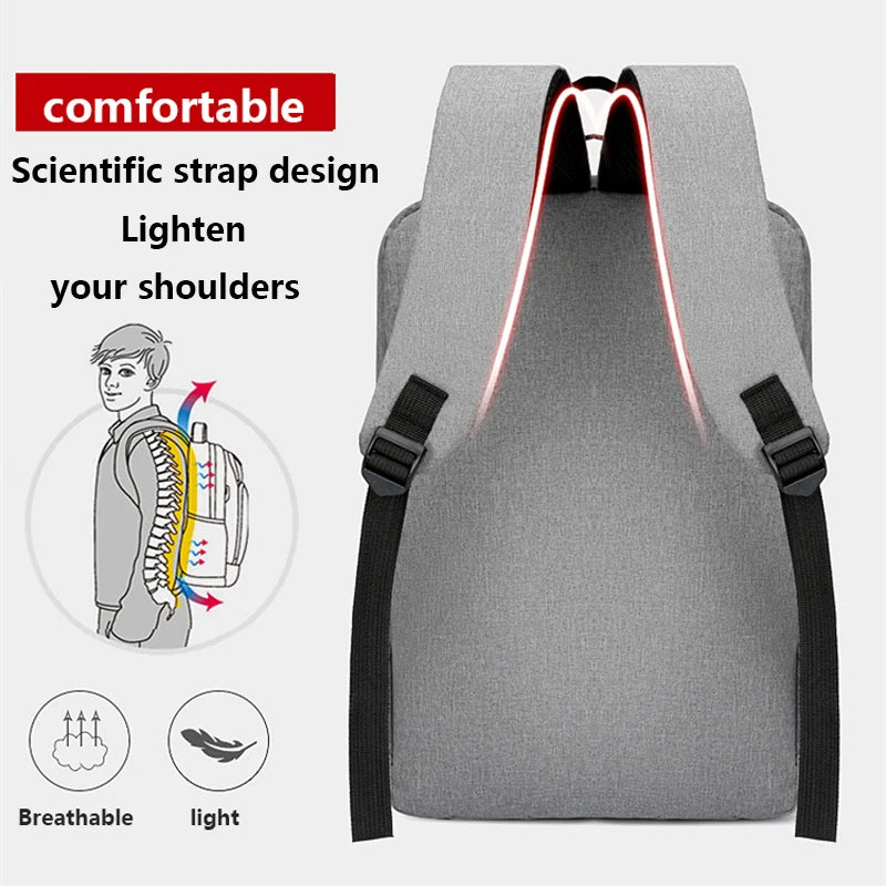 Waterproof Business Backpack Men USB School Backpacks 15.6 In.