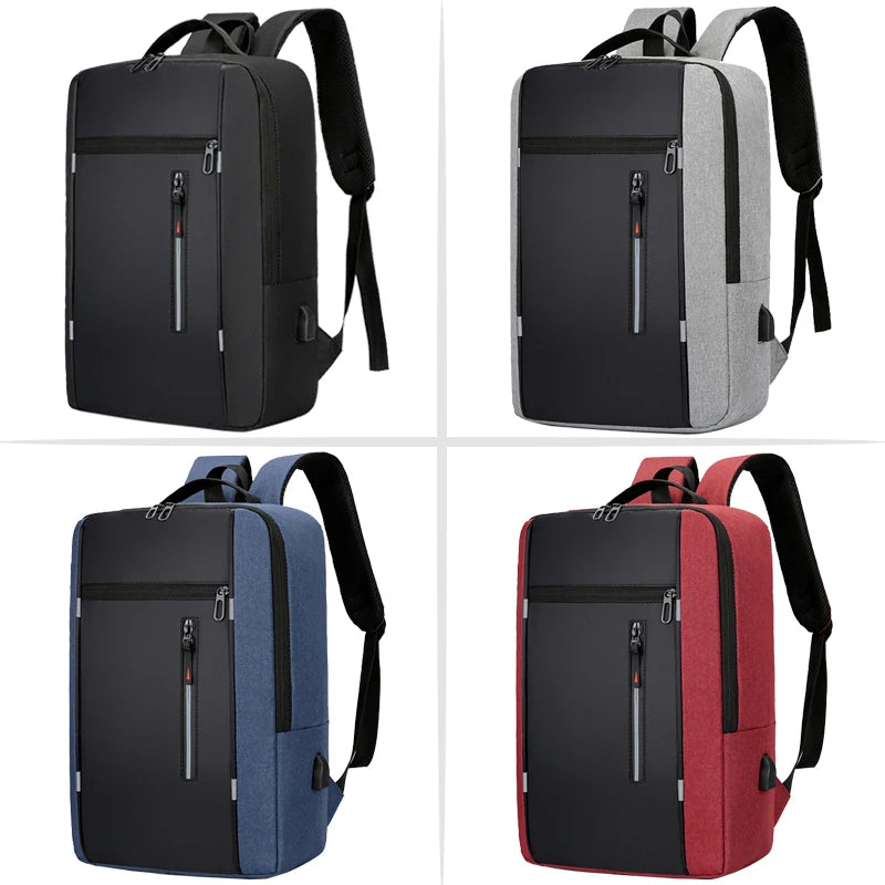 Waterproof Business Backpack USB School Backpacks 15.6in Laptop