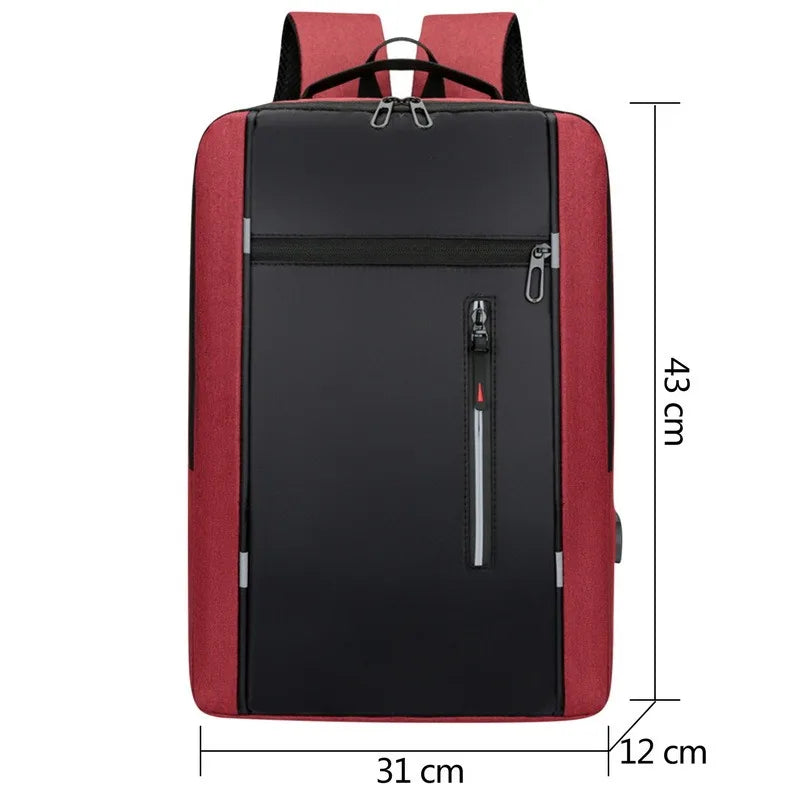 Waterproof Business Backpack Men USB School Backpacks 15.6 Inch Large Capacity B
