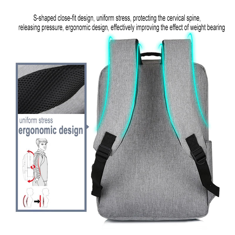 Waterproof Business Backpack Men USB School Backpacks 15.6 Inch