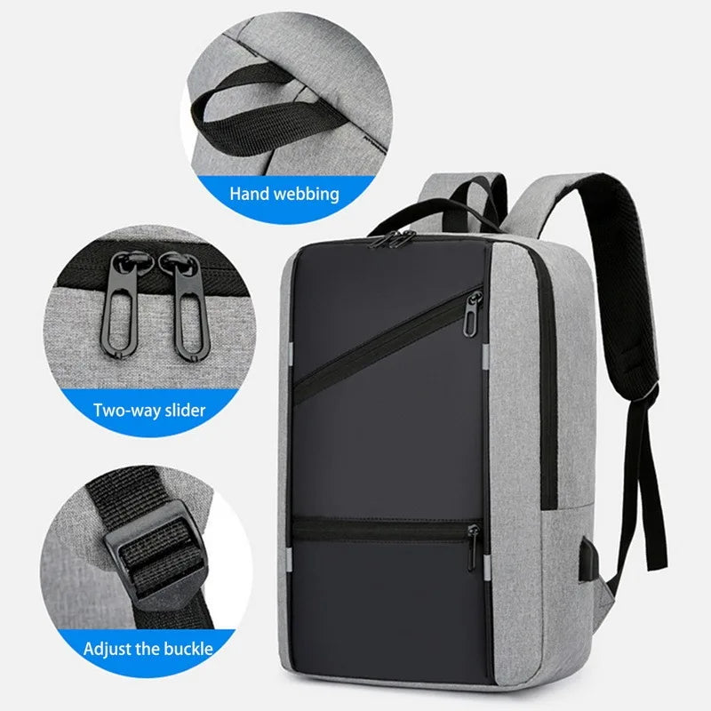 Waterproof Business Backpack Men Usb School Laptop Backpack