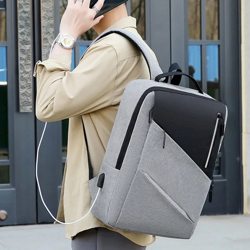 Waterproof Business Backpack Men Usb School Laptop Backpack