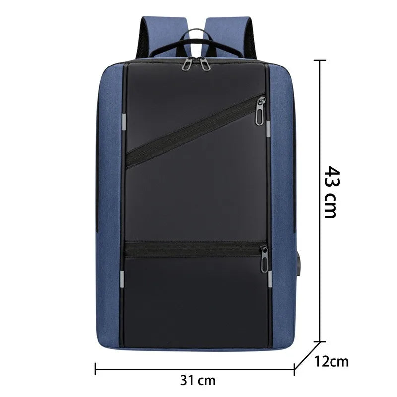 Waterproof Business Backpack Men Usb School Laptop Backpack