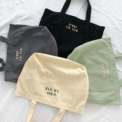 Waterproof Canvas Women's Shoulder Bags Ladies Handbags