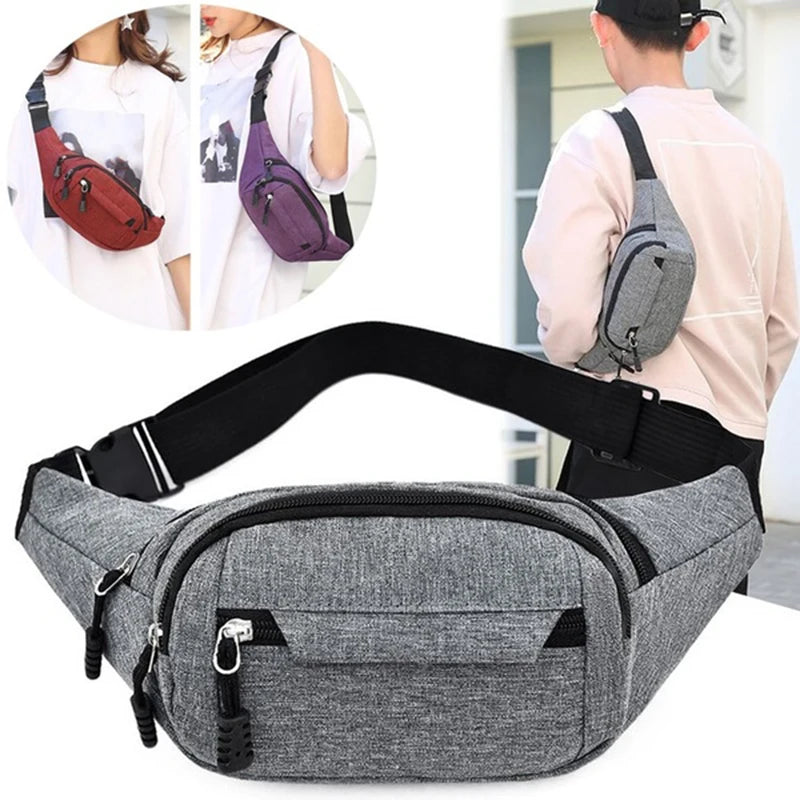 Waterproof Waist Bag for Sports and Travel, Unisex Fanny Pack