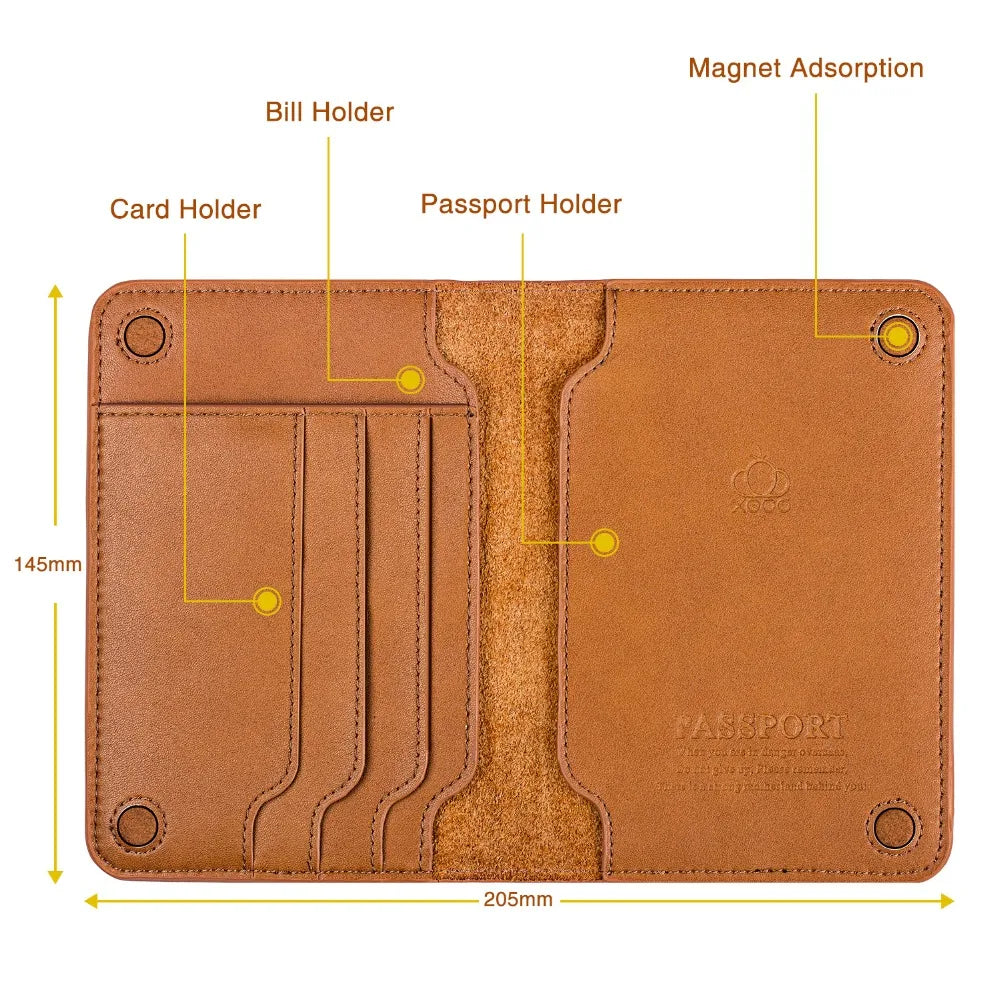 Waterproof Family Leather Case Passport Cover Passport Holder