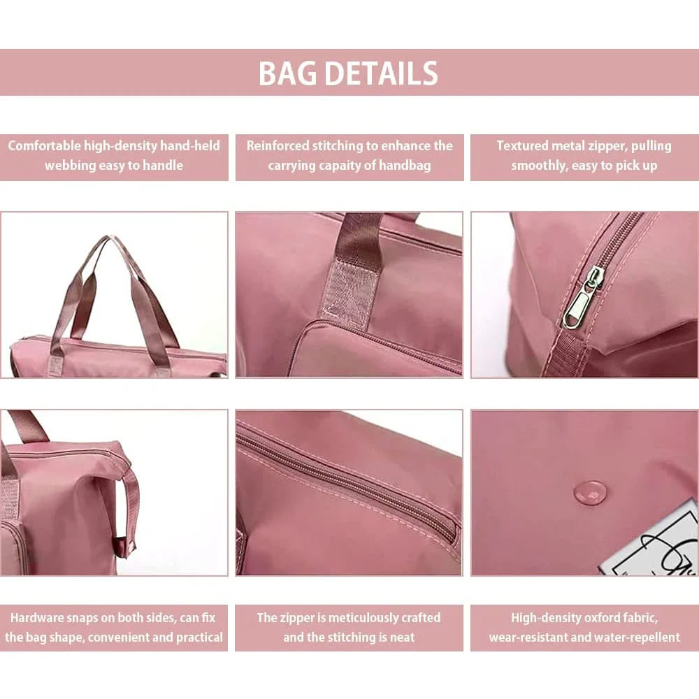Waterproof Folding Travel Bags Tote Luggage Women Large Capacity Duffle Hand