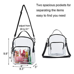 Waterproof Stadium Approved Clear Backpack Crossbody Bag